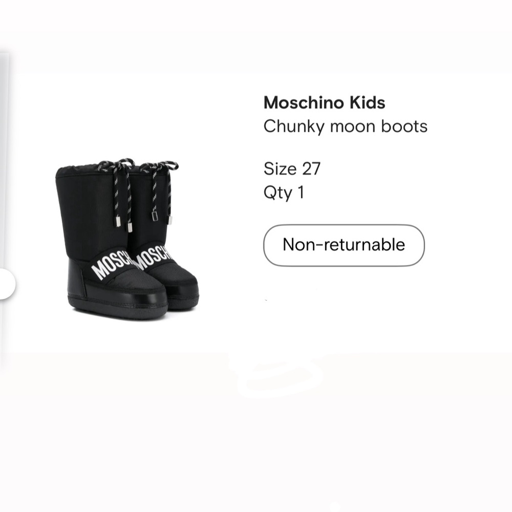 Moschino Black Logo Moon Boots